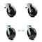 Service Caster 8 Inch Phenolic Caster Set with Roller Bearings 2 Brakes 2 Swivel Locks SCC SCC-TTL30S820-PHR-2-BSL-2 - alternate 2
